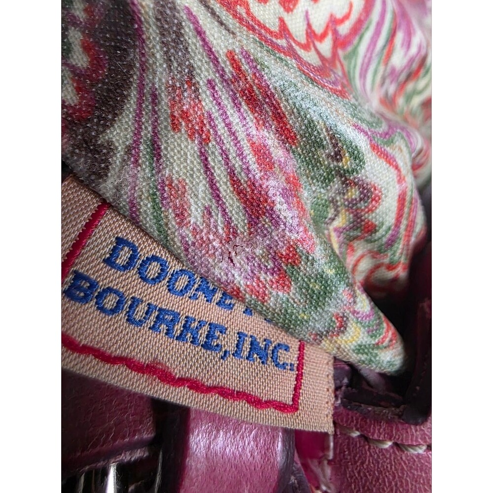 Dooney & Bourke Pink Plaid Small East West Baguette Shoulder Hobo Slouchy Bag - Picture 9 of 14